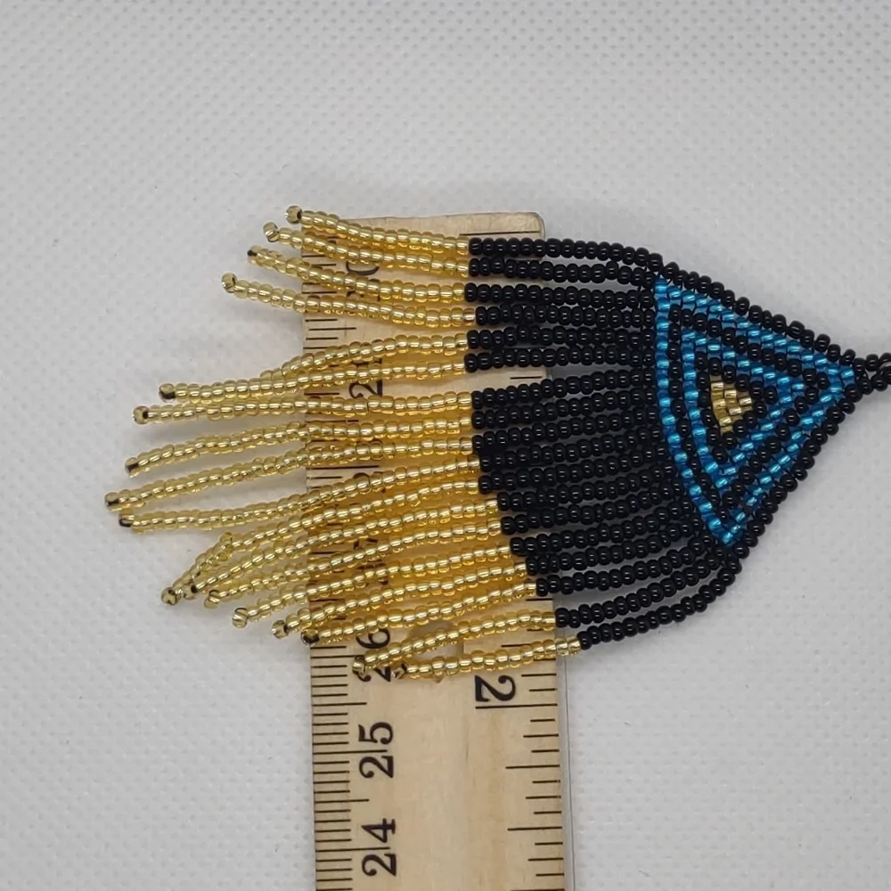 Southwestern Multi Beaded Fringe‎ Earrings